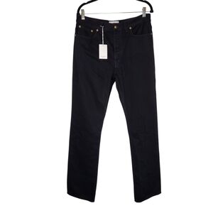 NEW Alexa Chung For Madewell High Rise Straight Leg Jeans Black 28